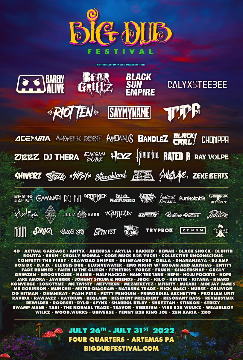 sirochmusic's tweet photo. Excited to announce I’ll be making my festival debut at @BigDubFestival this year! 

Shout out to @AfterShockFam, @TGPrecsDC, and @SweetSoundsCo for having me out! We’re gonna get the friggggg down 😂 https://t.co/3YkXXHgWrI