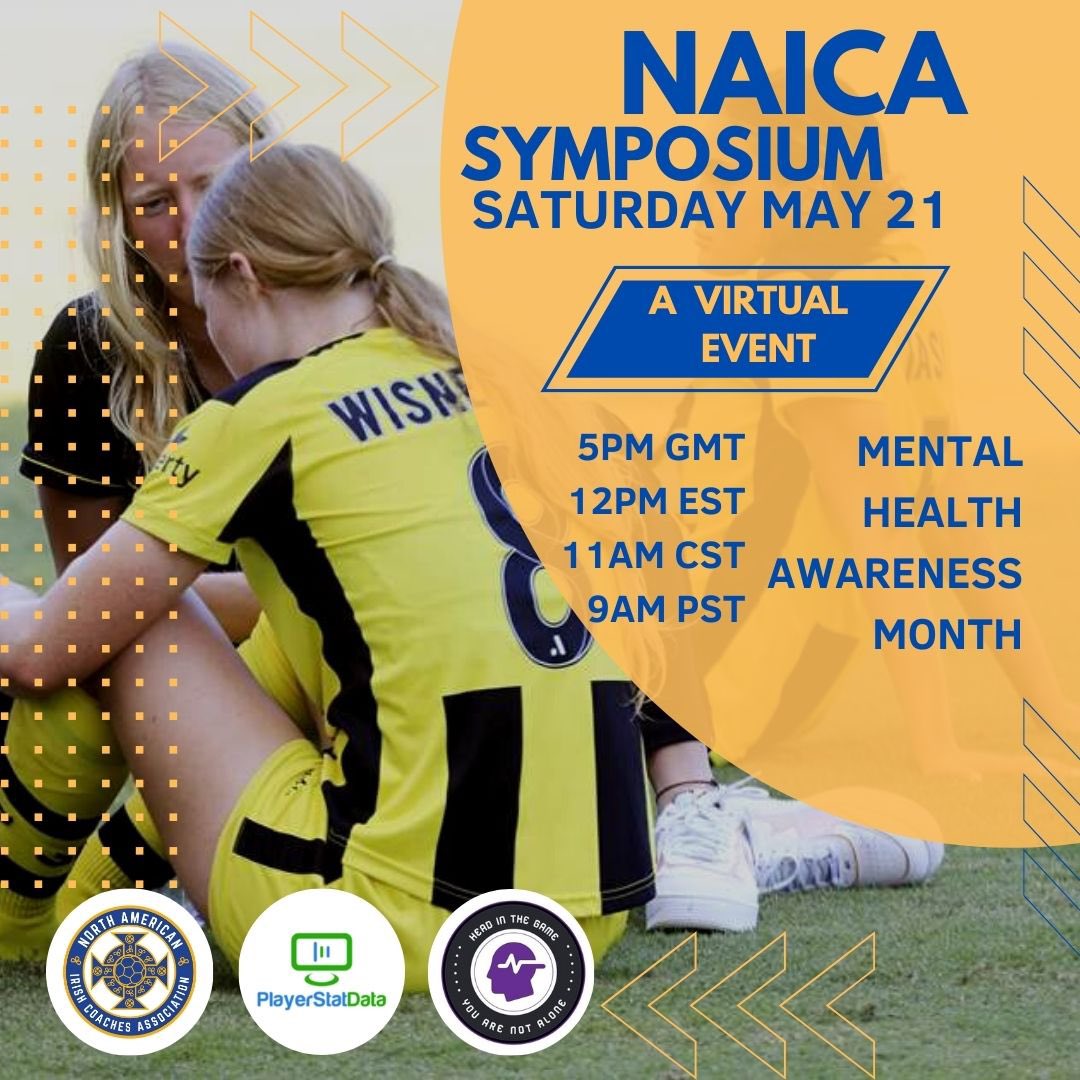 nairishcoaches's tweet photo. NAICA Symposium
Presented by @PlayerStatData 
Saturday May 21 This is a member only event, join NAICA for FREE TODAY by visiting: https://t.co/dEiXJToSyN…

#mentalhealth 
#mentalhealthawareness
#mentalhealthawarenessmonth 
#mentalhealthmatters 
#PlayerStatData
#HeadintheGamehead https://t.co/D4mE4Nge8H