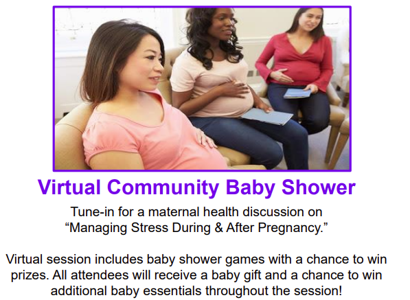 DOUGLASCOHEALTH's tweet photo. Aetna Better Health of Illinois and March of Dimes is offering a free Virtual Community Baby Shower.

It is open to everyone and will be including, games, a maternal health discussion, and so much more!

Click the link below or scan the QR code to sign up

https://t.co/sNBcFsAbLt https://t.co/jqX5XePxBE