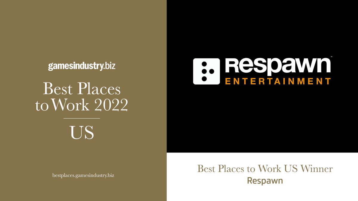 GIBiz's tweet photo. @IronGalaxy @TheSims And our final Best Places To Work Awards large company winner is... Respawn. Another returning winner (and another win for EA). Well done @Respawn  #gibestplaces https://t.co/jW1XgAfLOk