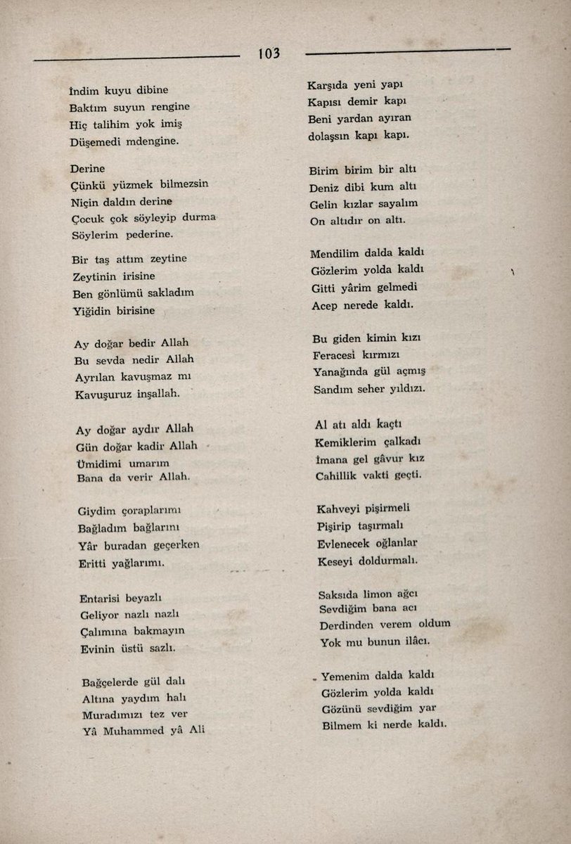 daciraki's tweet photo. 1941 yılında İstanbul'da derlenmiş manilerden bir demet!
#Maniler
#İstanbulManileri https://t.co/ohOpqrVbB0