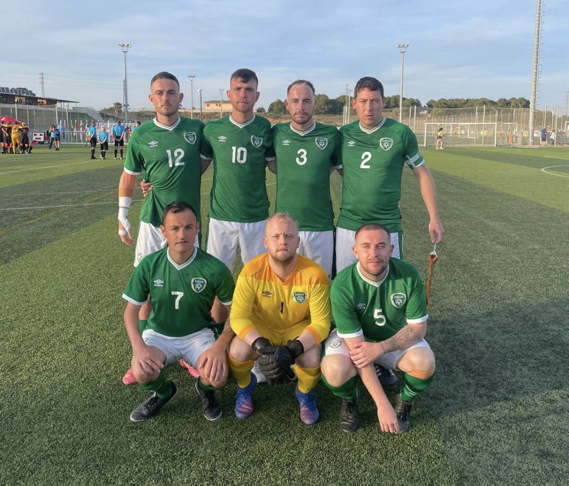 IrelandFootball's tweet photo. FULL-TIME | 🇮🇪 4-4 (AET) 🇳🇱

Ireland CP team lose on penalties after goals from Dillon Sheridan (2), Charlie Byrne &amp; Aaron Tier

Next up is a clash with 🇦🇷

#IRECP | #IFCPF | #WeAreOne https://t.co/4ULFb8uR9q
