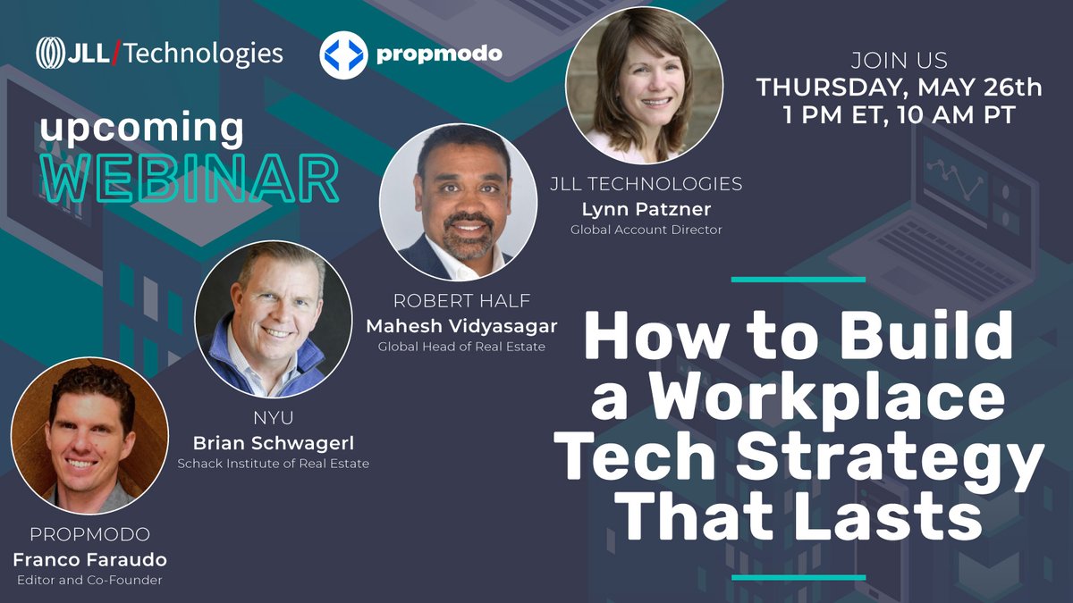 Join <a href="/JllTechnologies/">JLL Technologies</a> + <a href="/propmodo/">Propmodo</a> for a special webinar to examine ways office teams can help future-proof return-to-work tech strategies: propmodo.com/how-to-build-a…