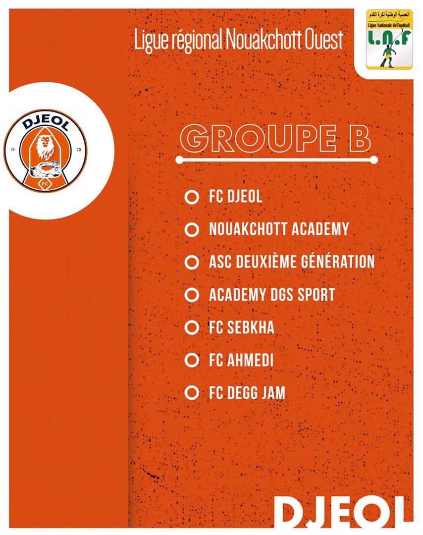 FootDjeol's tweet photo. Officiel 

Djeol participera à la D3 ( Ligue régional de football  Nouakchott Ouest).

Les lions de Bilbassi loge dans la poule B. 

Les matchs se joueront au complexe stade olympique de Nouakchott. https://t.co/Dju3tSYXis