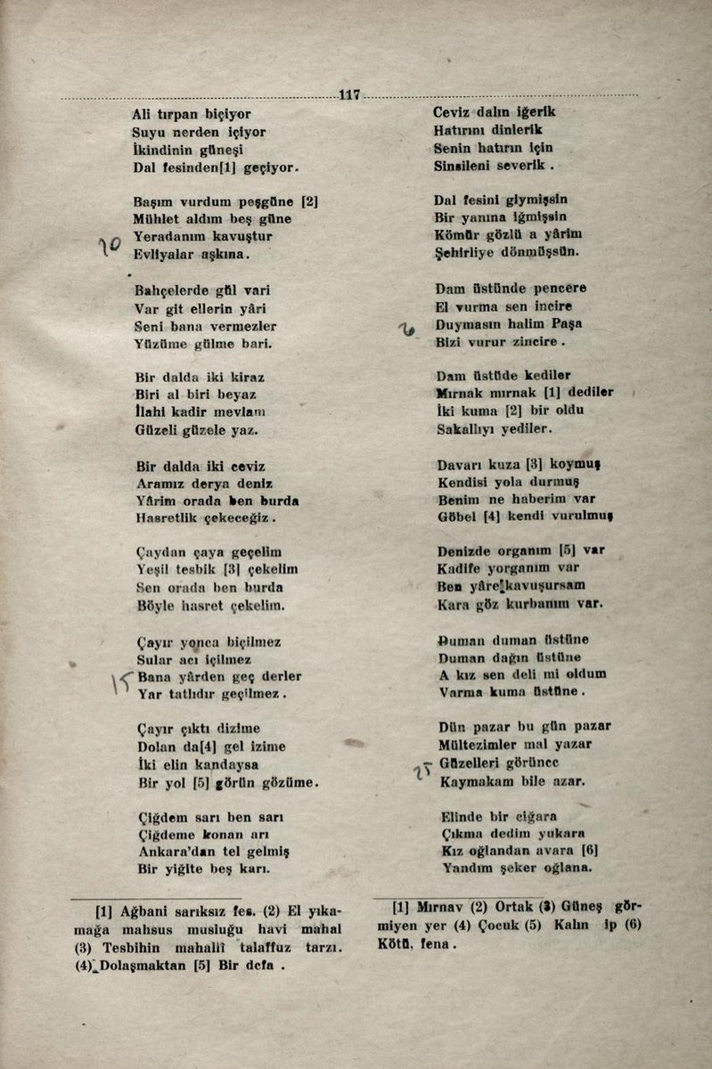 daciraki's tweet photo. 1931 yılında Sinop Boyabat'ta derlenmiş manilerden örnekler.
#Maniler
#BoyabatManileri https://t.co/jztJvXAKas