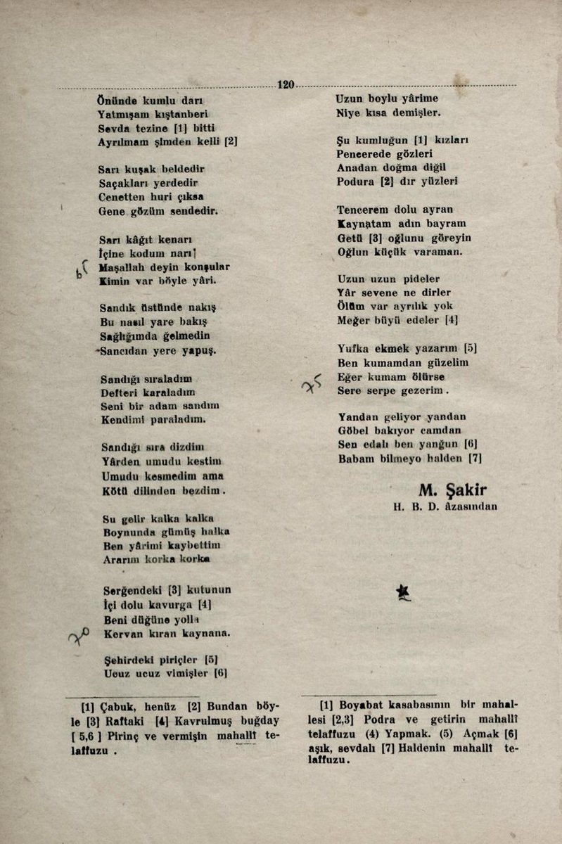 daciraki's tweet photo. 1931 yılında Sinop Boyabat'ta derlenmiş manilerden örnekler.
#Maniler
#BoyabatManileri https://t.co/jztJvXAKas