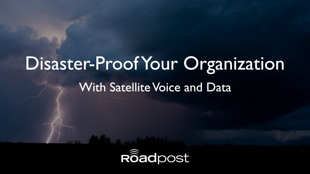 Unlike cellular and landline networks, the <a href="/IridiumComm/">Iridium</a> network is impervious to hurricanes, tornadoes, fires, earthquakes or other terrestrial events. Check out our solutions for every budget that can be ordered online and backed by 24/7 tech support: roadpost.com/be-prepared-wi…