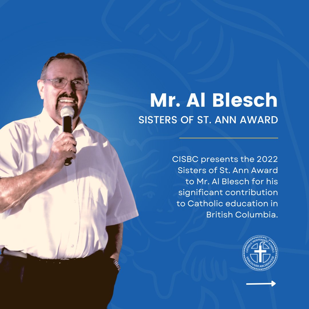 CISVA2's tweet photo. Congratulations again to Mr. Al Blesch who was awarded the Sisters of St. Ann Award at this year's CEC! As well, congratulations to our educators who are celebrating 40 and 25 Years of Service! #cisva #catholiced #catholicteacher #catholicschools #bced #makeafuture #teachinBC https://t.co/NpL93mxFpK