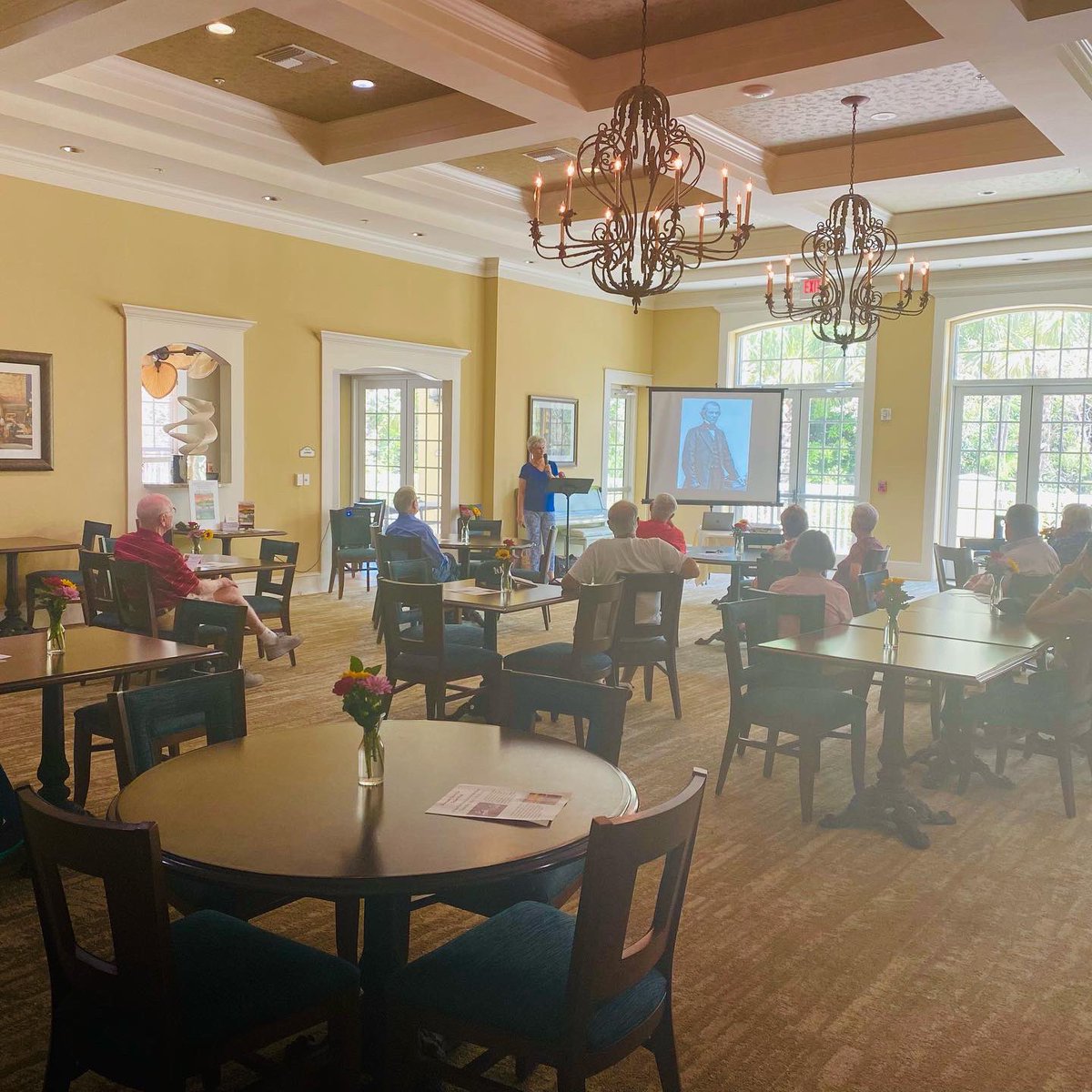Sandalwoodvil's tweet photo. Last week our lecture series brought a presentation on Presidential Sites in Our National Parks by Penny Musco. #USAParks #LifeLongLearning https://t.co/tB0IVDc3yq