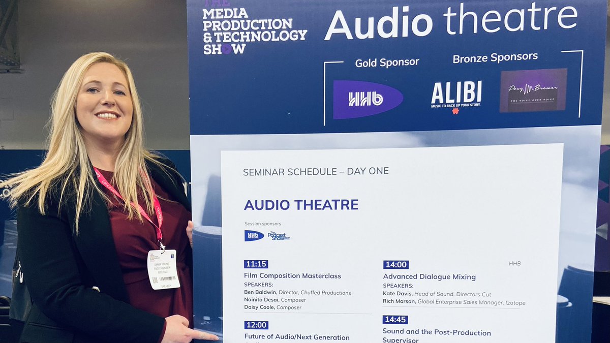 DrEmmaWilson's tweet photo. Loved speaking about @BBCRD’s work on #nextgenerationaudio at my very first @mediaprodshow. Lots of chats with people, old and new. Jam-packed seminar programme and loads of shiny tech to explore ❤️ https://t.co/bWPGpCD8IC
