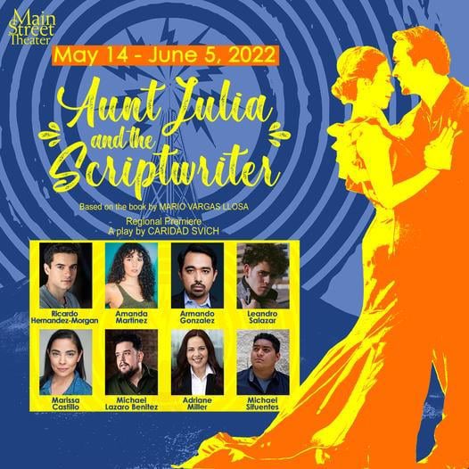InprintHouston's tweet photo. Our friends at @msthouston are producing the English-language premiere of Aunt Julia and the Scriptwriter, based on the novel by Nobel Prize winning-author Mario Vargas-Llosa! Get tickets here: https://t.co/Muw1XWJ1ge https://t.co/4UoNI2BFPG