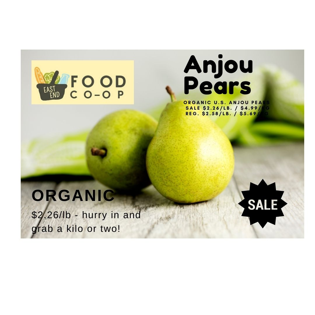 Organic pears on sale