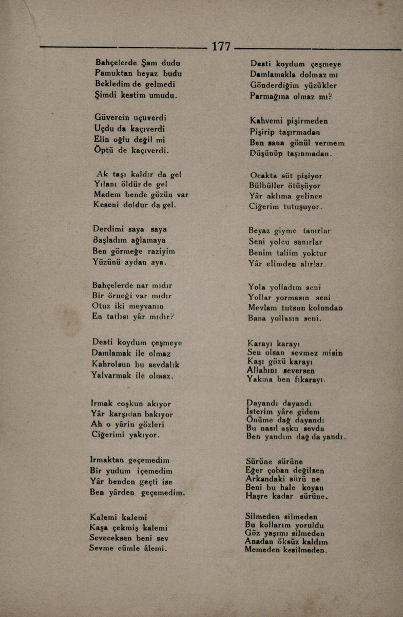 daciraki's tweet photo. Çatalca'da derlenmiş maniler. Yıl 1938.
#Maniler
#ÇatalcaManileri https://t.co/6pq5NiInCr