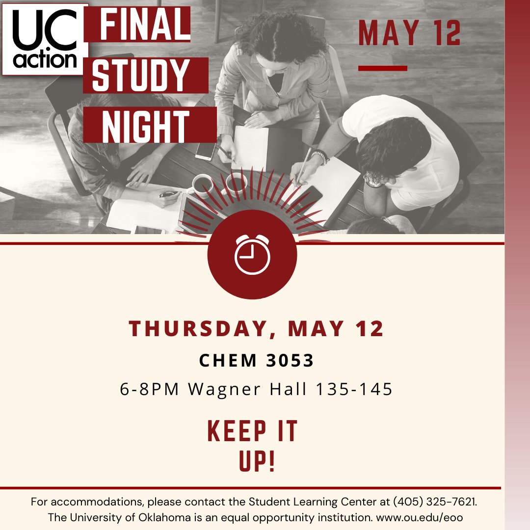 Last Study Night, keep up the good work! #FinalsWeek #JustKeepSwimming