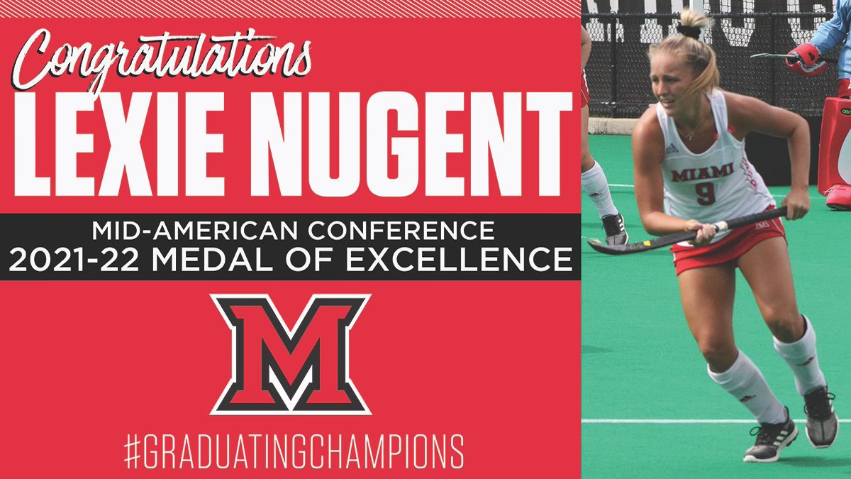 MiamiOH_FH's tweet image. So incredibly proud of all that @lexienugent has accomplished, on &amp;amp; off the field. 9 for 9 in championships, school record, All-MAC &amp;amp; All-Region, the list goes on. This is such a well-deserved recognition. Thank you for representing us w/ #LoveAndHonor, #9! #GraduatingChampions