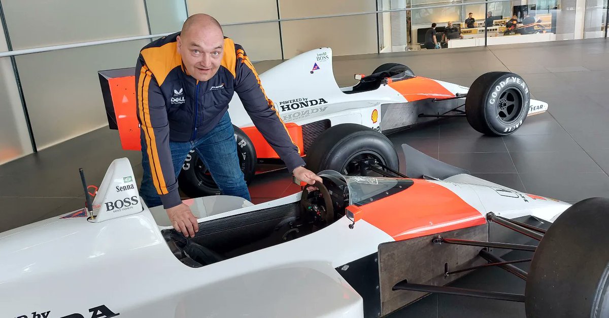 dburgersdijk's tweet photo. If you love F1 history. Better than this no way 😍😍😍 @ayrtonsenna his @McLarenF1 the real deal 🧡🏎🍾🏆🧡🏎🍾🏆 thank you so much mclaren its was the best day in my F1 live. For my the greatest driver i have ever seen on the track #FearlessForward @McLarenNLFans https://t.co/aE8ESJTtJn