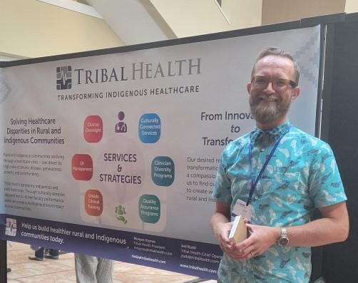 Jed Rudd presented our poster session on Indigenous health disparities and solutions at the National Rural Health Association conference today. Stop by and say hello! #ruralhealth #indigenoushealth #healthcareinnovation #healthdisparities