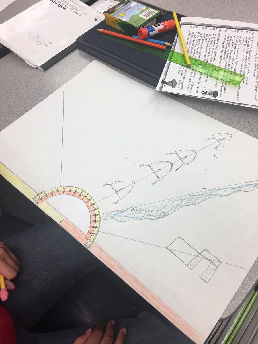 LauraBehrens5's tweet photo. Combining our Gold Rush knowledge with the skill of using a protractor #jmajags https://t.co/ThluSmkOpv