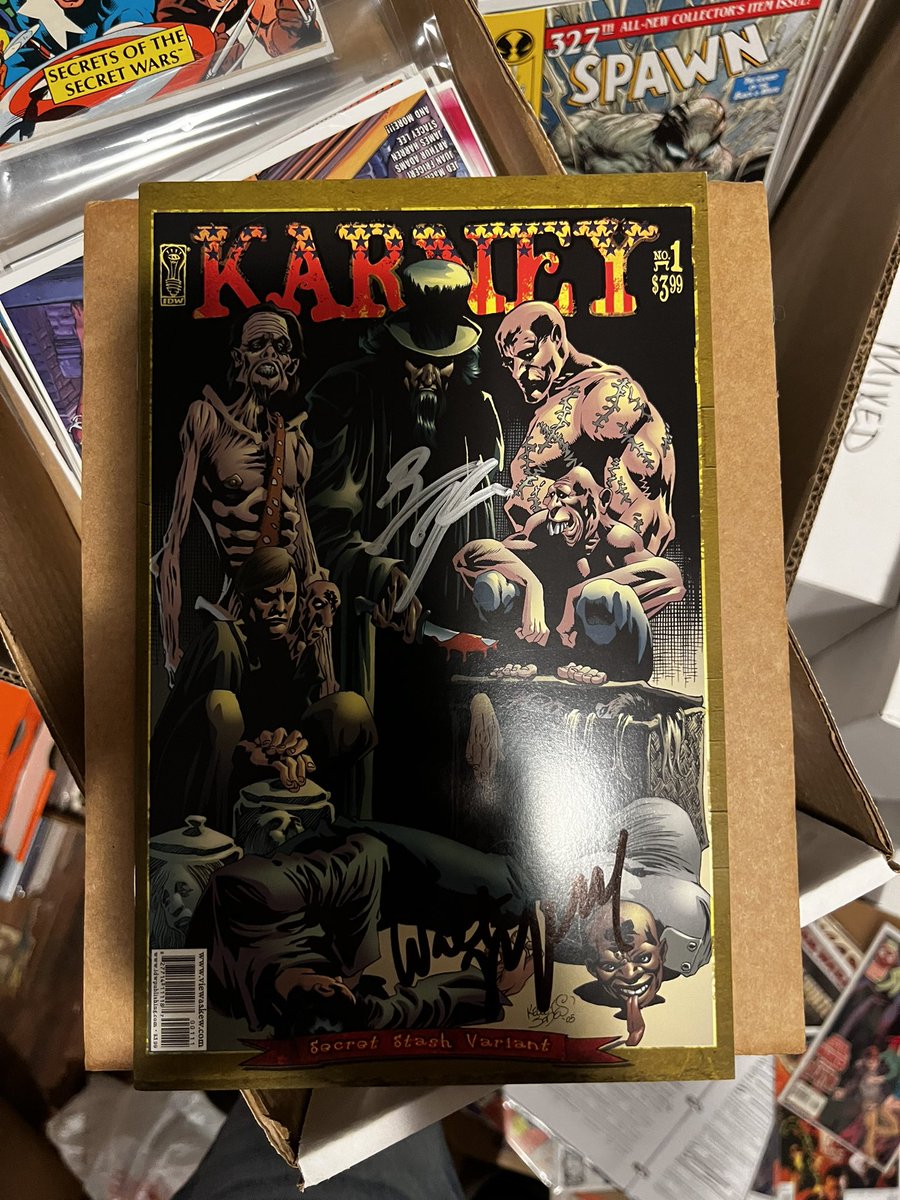 Loathstupid's tweet image. Ok kids take a deep breath. #Giveaway time!and it’s a BIG 1. Karney 1 Variant signed by @sundayjeff and @TellEmSteveDave comment #TESD on this post only and retweet to enter spread the word to the anthill this one’s rare! @SModfan @franknumberfive @DonovanTESD @tesdgroupie