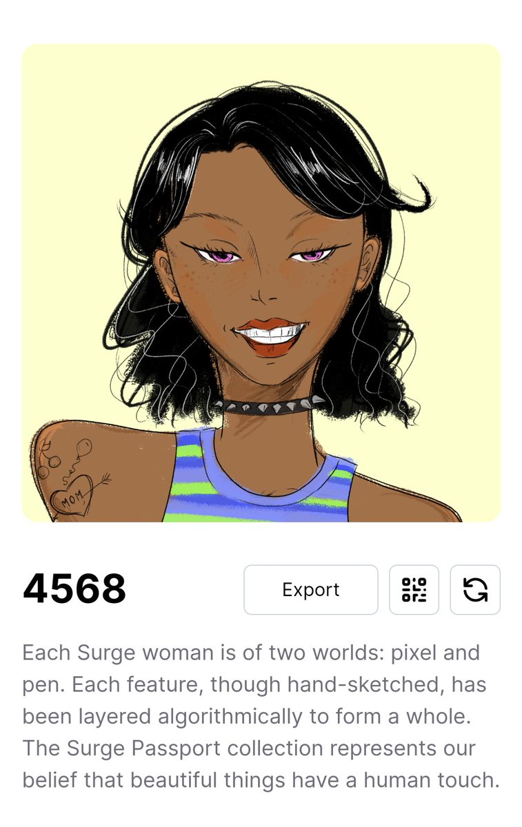 giving away this <a href="/surge_women/">Surge</a> NFT pass. pls help me find a good home for it

if you're a womxn who wants to get into web3, pls reply with what excites you the most about the space and what you want to work on 🙂