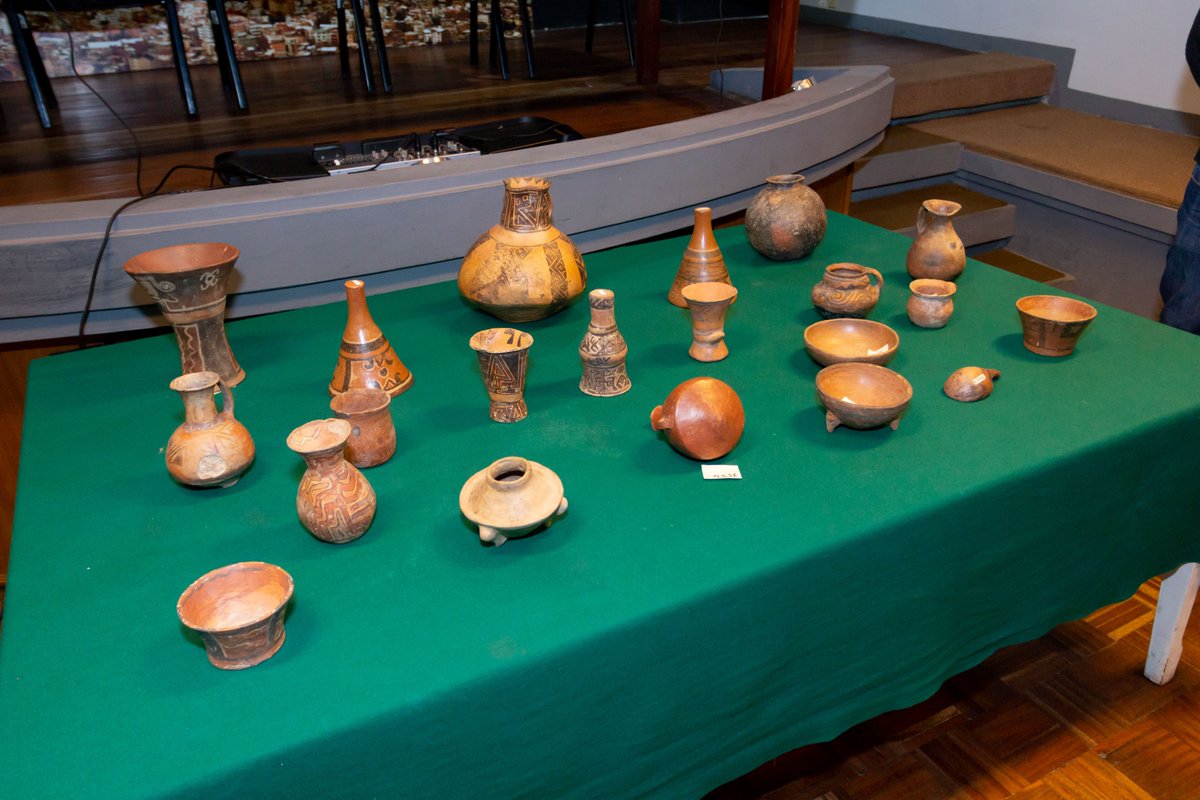 This photo shows pieces of pre-Columbian ceramics that were returned to the National Museum of Archaeology this week.
