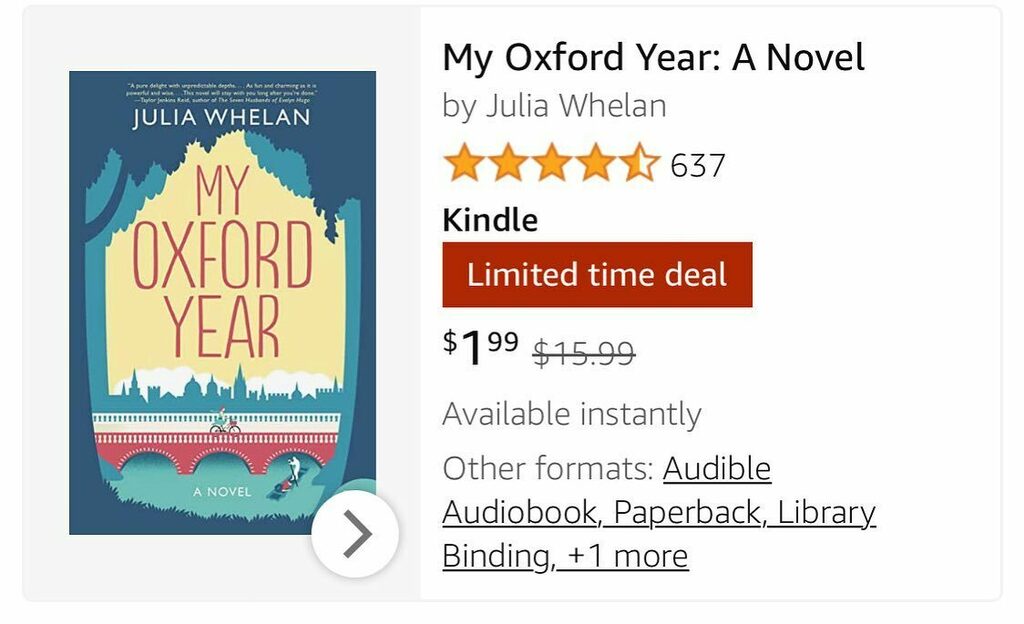 🚨DEAL ALERT🚨 Until the end of the month, the #ebook of #myoxfordyear is only $1.99.  Laugh and cry and swoon and fall in love with poetry and get hungry for fish & chips. If you’re looking forward to THANK YOU FOR LISTENING, but haven’t read my debut… instagr.am/p/Cddqyy_r84P/