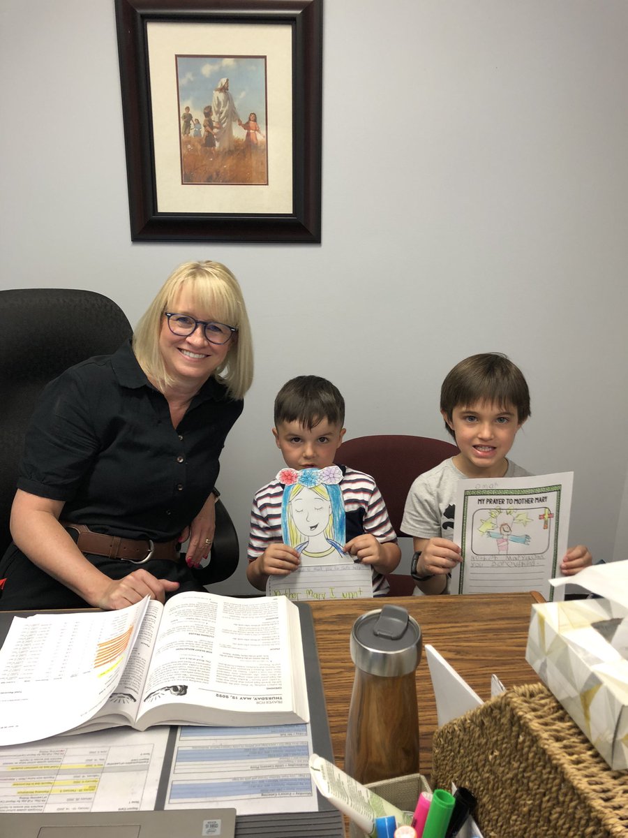 SMCDSB_SJB's tweet photo. Mrs. Jeffries’ cohosts today did a great job reading their prayers for Mary our Mother @SMCDSB_Faith https://t.co/EpKDz7PIRX