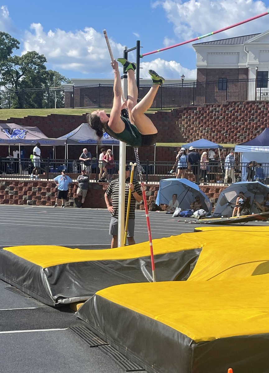Sophomore Cassidy Woodham is the 3rd Place Winner in the Girls Pole Vault at the T&amp;F State Championships!!