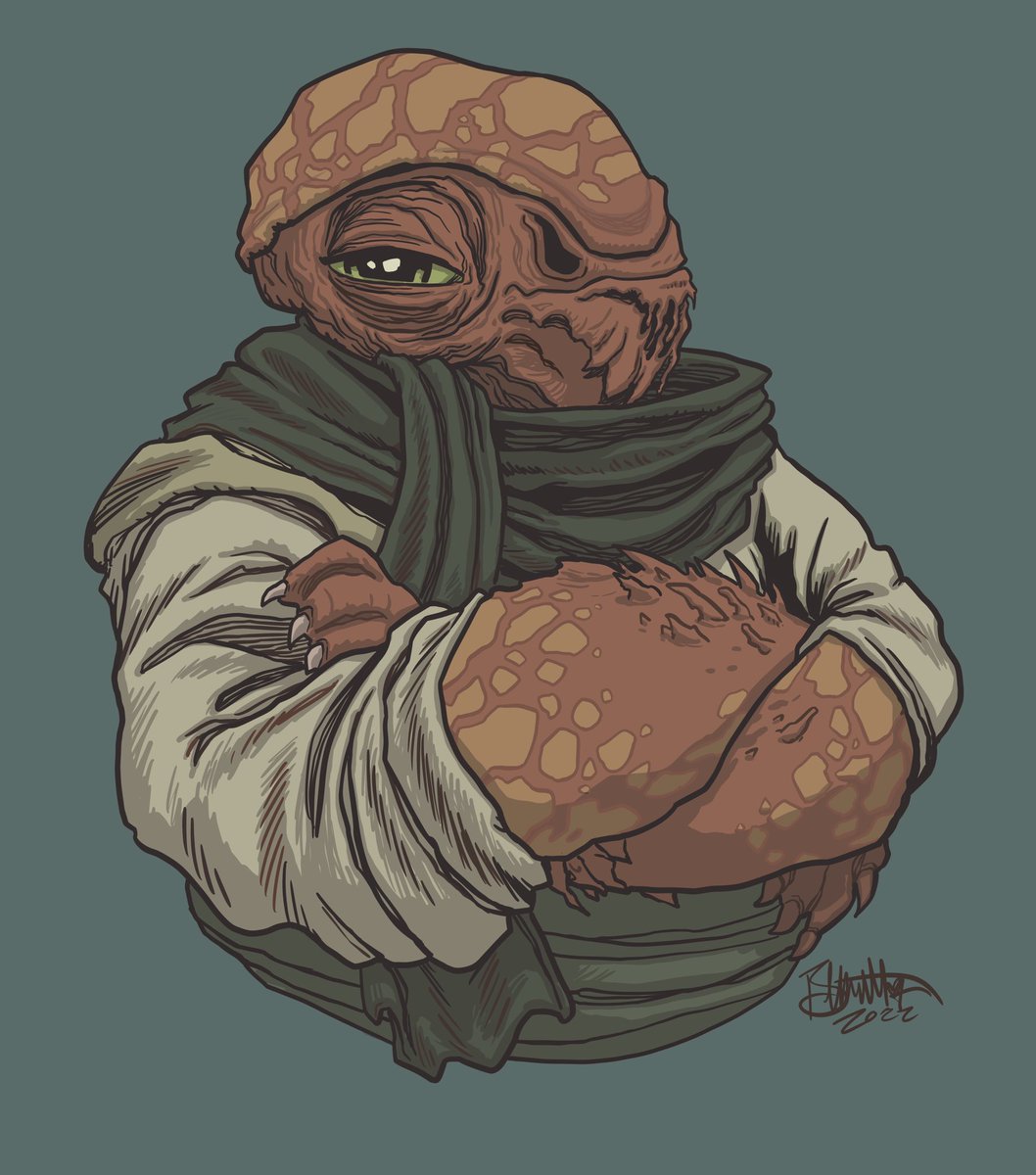comicbookjer's tweet photo. I love the Mon Calamari. And I love capturing personality. This idea was inspired by an episode of @themandalorian.
#art #comicart #characterdesign #starwars #moncalamari #notatrap https://t.co/igiEtSnRMf