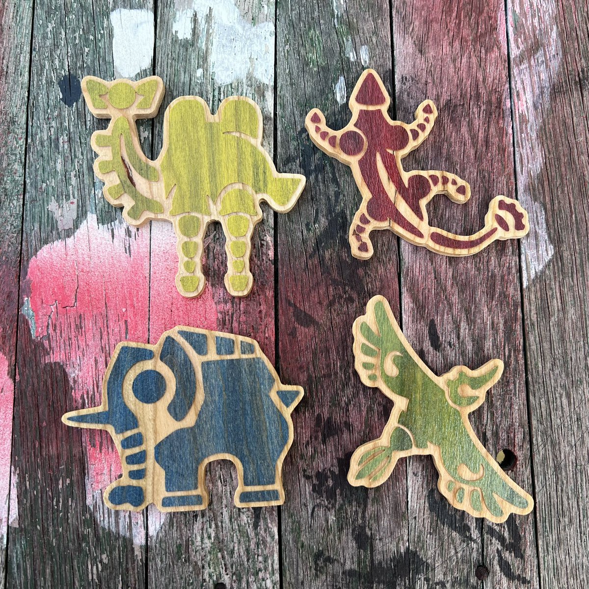 Playing around with #CNCmilling some #zelda #botw divine beasts symbols. Cut these on my <a href="/carbide3d/">Carbide3d</a> shapeoko XXL.