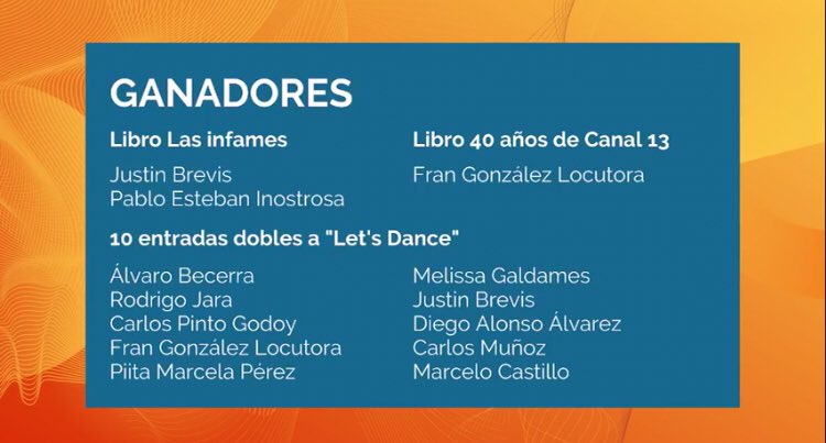 RECTV13's tweet photo. Por aquí les dejamos los ganadores de nuestro #recenvivo de la semana pasada 🥰🎁❤️🙏 https://t.co/xrp9DPZBqG
