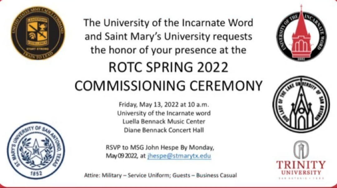 StMarys_ROTC's tweet photo. Come join us tomorrow at UIW! #LeadershipExcellence https://t.co/pTs2aeyydE