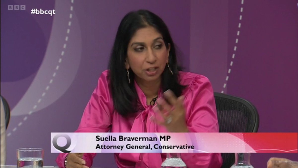 Literally EVERYTHING that Suella Braverman is saying is projection. #bbcqt #bbcquestiontime #questiontime