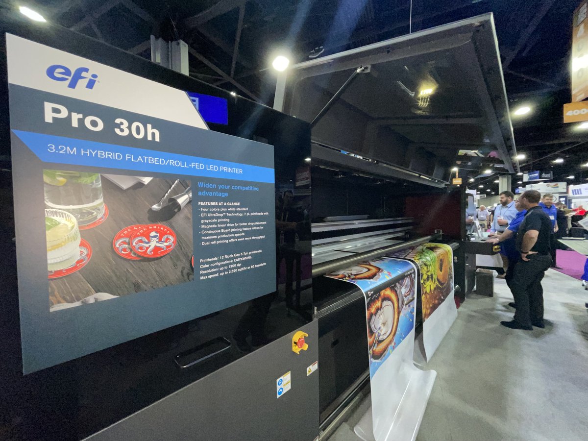 NazdarSourceOne's tweet image. Has it really been a week since ISA?! Our team was excited to have the new EFI Pro30h in our booth. It was a show-stopper! Shout-out to the @EFIPrint team for their support: Carlos, Chad, Alexander, George, &amp;amp; Oliver. We are looking forward to the next event!

#EFI #Pro30h #Print