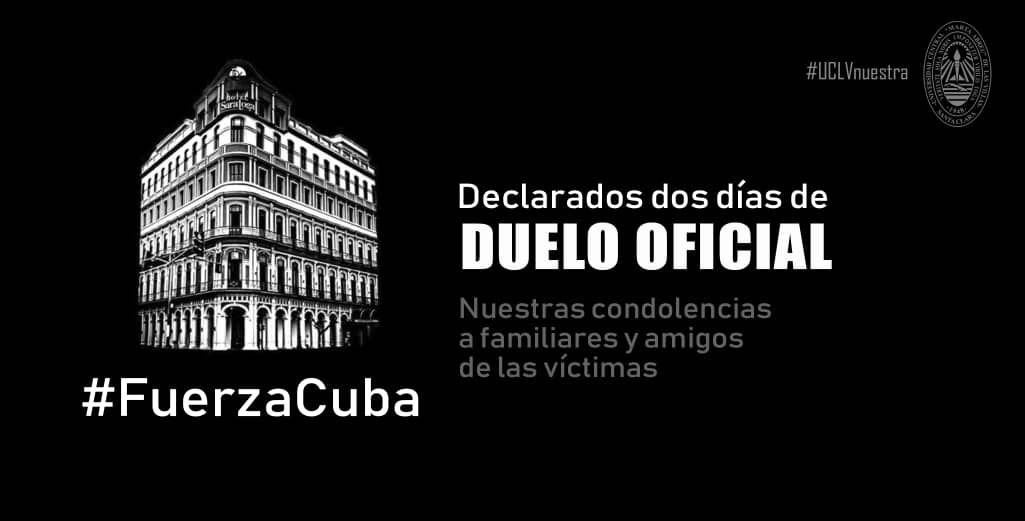 Se declara Duelo Oficial tras finalizar el rescate y búsqueda de las víctimas del fatal accidente en el Hotel Saratoga 🖤 #FuerzaCuba