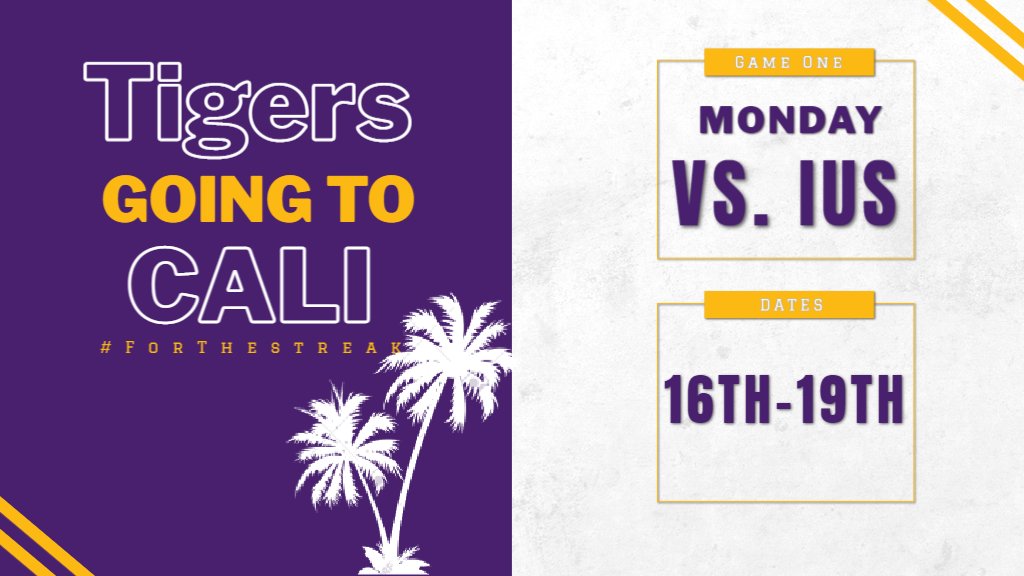 Tigers are headed to Santa Barbara for the Opening Round!! ONAZ Boys kick off the tournament Monday vs. IU Southeast #ForTheStreak