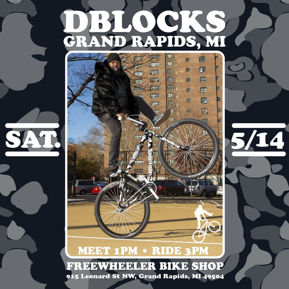 sebikes's tweet photo. Grand Rapids, are you READY!? Meet up and hang out with @rrdblocks at the @freewheelerbikeshop &amp; then hit the streets! #sebikeslife #rideout #sebikes #dblocks #bigripper #bmx #wheelie #wheelietime https://t.co/A6vz2ljzVs