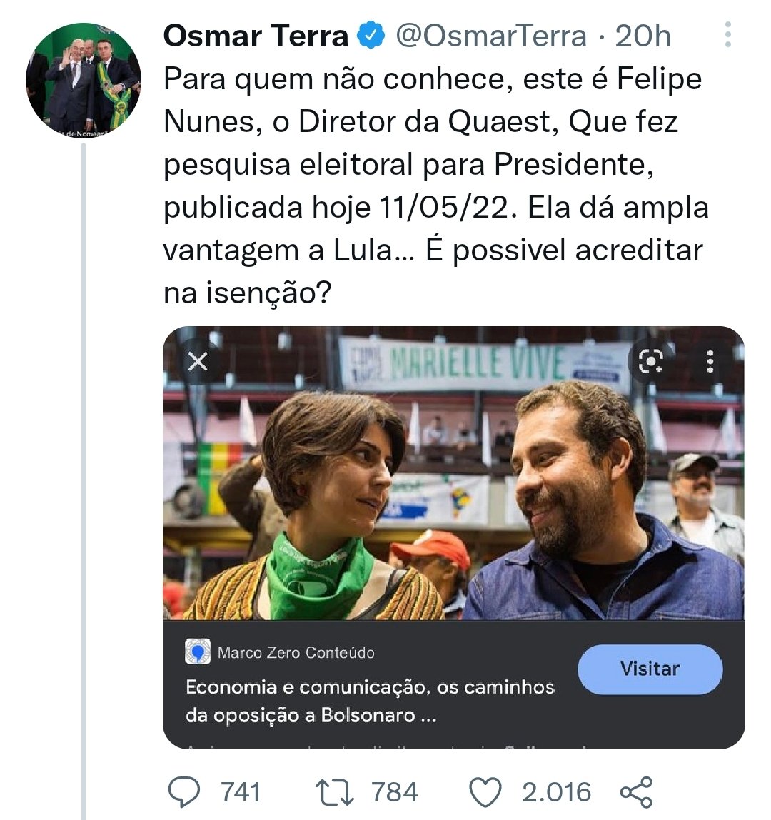 GuilhermeBoulos's tweet photo. Prezado Osmar Terra Plana, não me chamo Felipe nem sou diretor de Instituto de Pesquisa. Melhore! https://t.co/vdFuHIwATk