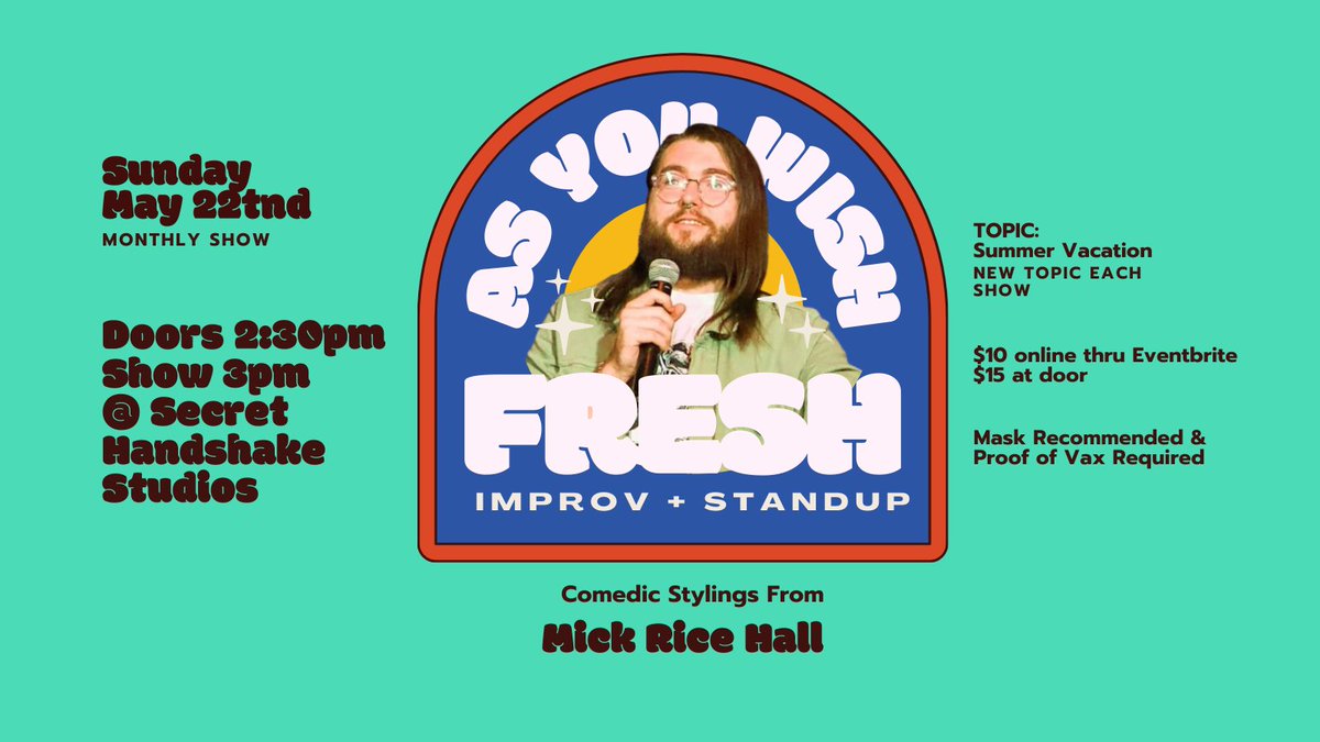 Running through from Wichita is performing tonight at <a href="/SpendtheNightKC/">Abandoned to pursue Further Grifts</a> then hopping over to As You Wish THIS Sunday May 22nd. They run Don't Tell Mom at XY which features comedy, burlesque and sometimes MAGIC😱😱😱
eventbrite.com/e/may-as-you-w…
#DontTellMom #KCComedy #Wichita #KS