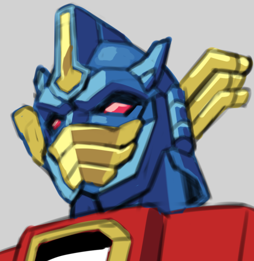 コンボイスーパーモード落書き。
独特な顔で好き。 