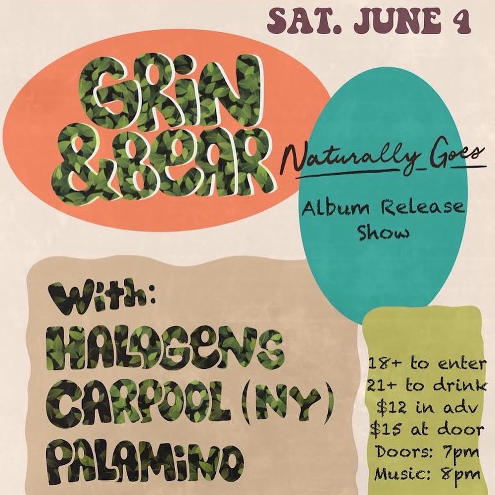 And then we get to play these sick shows the following weekend with <a href="/HalogensNJ/">Halogens</a> <a href="/GrinBearMusic/">Grin & Bear</a> <a href="/CarpoolNY/">carpool (wild west new york)</a> <a href="/cliffdiverOK/">𝑪𝑳𝑰𝑭𝑭𝑫𝑰𝑽𝑬𝑹</a> !!! 6/4 in Asbury Park and 6/5 in Brooklyn. Quite frankly? Yeah