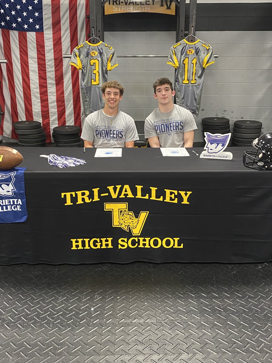 Congratulations to Jalen Goins-Chandler and Grant Dal Ponte on continuing their academic and athletic careers ⁦<a href="/Marietta_FB/">Marietta College Football</a>⁩