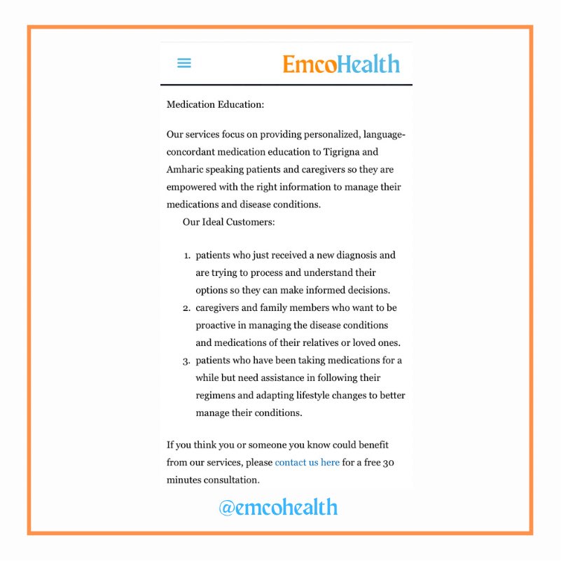 emcohealth's tweet photo. Personalized #MedicationEducation https://t.co/gSR34qRpnh