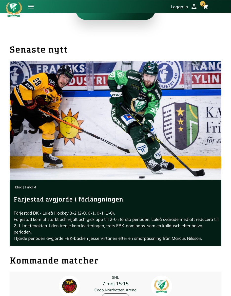 AnnaAnnaj77's tweet photo. Vi tog dom #guldetkomhem Grattis @farjestad_bk 💚🤍💚 https://t.co/XmQ8zV6WMB