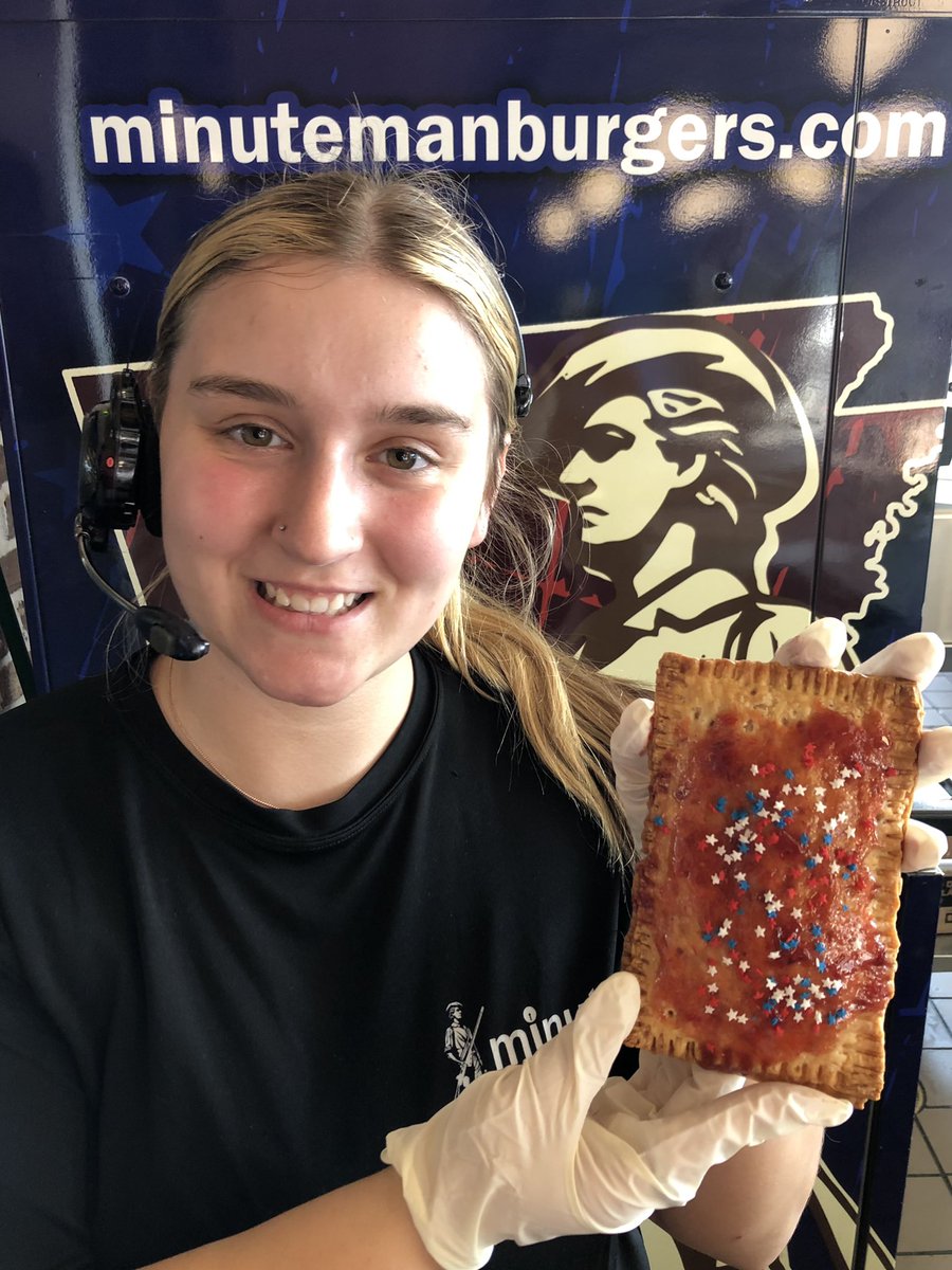 Just baked a mess of Cherry Patriot Pop Tarts. 👍🇺🇸 

Stop by and grab one while they last! 

#USA #cherry