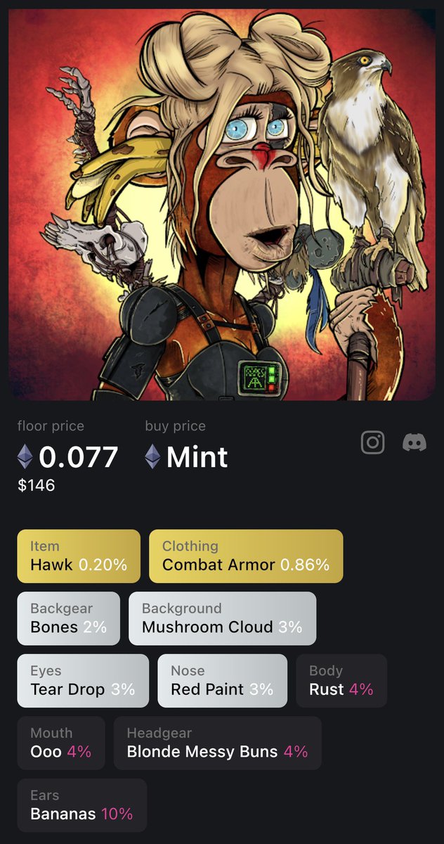 <a href="/RemindMe_OfThis/">Remind me of this tweet</a> “1 year” I will tell the price then.. Now its not the time to ask for prices; my accept button any ways does not work on <a href="/opensea/">OpenSea</a> it’s annoying, i wish there is a button to say; sell me yours.. 
#AAPEQUEENS #AAPES #AAPEARMY 
<a href="/0xPulseNFT/">NFT Pulse - iOS & Android App</a> like the new look on app.