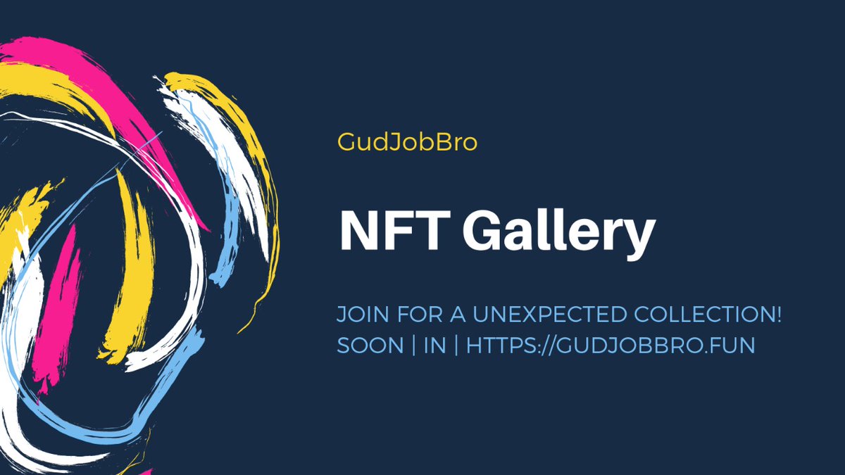 GudJobBro's tweet photo. #Crypto #GudJob
Like if you want to be in our #NFTs gallery.
Visit our website and know more about us
https://t.co/ZdU99bOoJ9 https://t.co/OfftoLs4bM