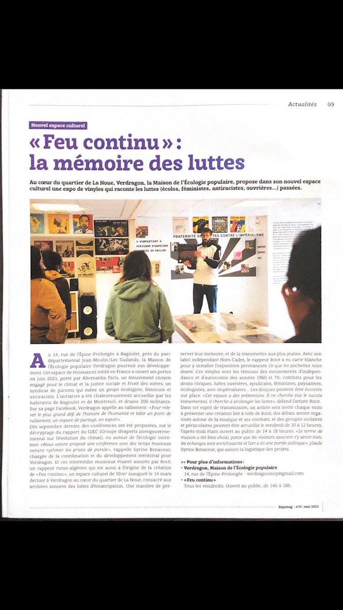 La Mairie de Bagnolet veut faire venir des groupes scolaires dans les locaux municipaux de Front de mères, association indigéniste et racialiste. Info dans le magazine de la Ville <a href="/faureolivier/">Olivier Faure</a> <a href="/jmblanquer/">Jean-Michel Blanquer</a> <a href="/SG_CIPDR/">SG-CIPDR</a> <a href="/education_gouv/">Ministère Éducation nationale</a> <a href="/Prefet93/">Préfet de la Seine-Saint-Denis</a> <a href="/DanielAuverlot/">Daniel Auverlot</a>