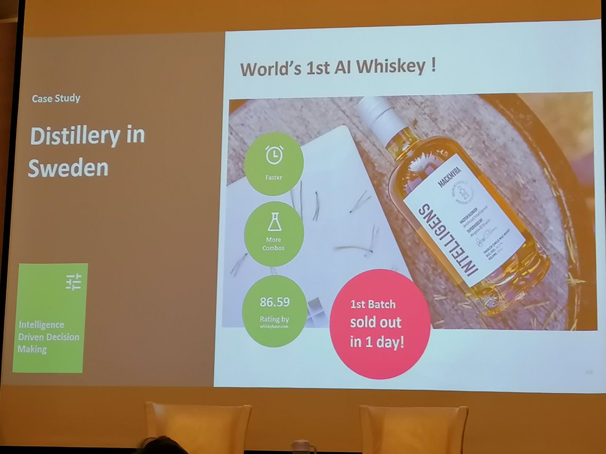 World's 1st #AI #whiskey made in #Sweden. Sold out in a day, wow! 
#NewWorld vs #OldWorld distillation. The power of #DigitalTransformation by <a href="/thoughtworks/">Thoughtworks</a> #SoutheastAsia at <a href="/SGTechSocial/">SGTech</a>