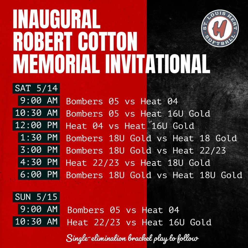 This weekend we are playing in a very special tournament - the Inaugural Robert Cotton Memorial Invitational.

Read more here:
facebook.com/49152790119475…